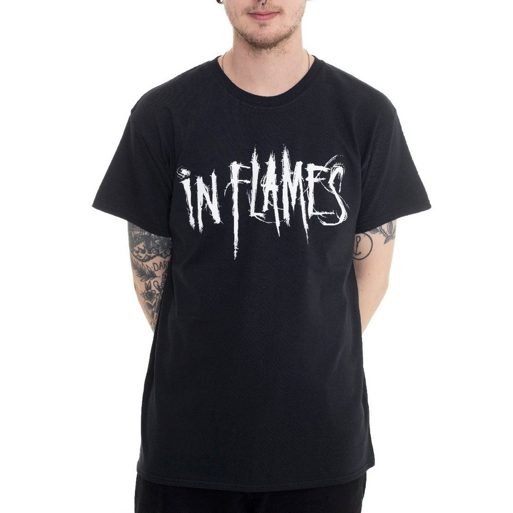 In Flames - Logo - T-Shirt Black Unisex